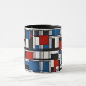 Moderne Abstracte geometrische wandkunst Mok (Midden)