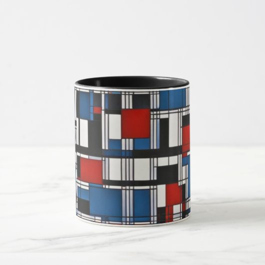 Moderne Abstracte geometrische wandkunst Mok (Midden)