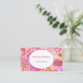 Moderne Abstracte geometrische Waterverf Visitekaa Visitekaartje (Staand voorkant)