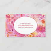 Moderne Abstracte geometrische Waterverf Visitekaa Visitekaartje (Achterkant)