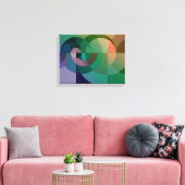 Moderne Abstracte geometrische Zee zonsondergang G Canvas Afdruk (Insitu (Woonkamer))