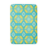 Moderne Abstracte Geometrische Zeshoek Turquoise e Badmat (Voorkant Verticaal)