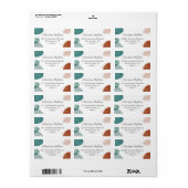 Moderne Abstracte geometrische zomer tropische Etiket (Full Sheet)