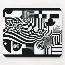 Moderne Abstracte Geometrische Zwart-Wit Patroon