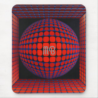 Moderne Abstracte Geometrische Zwarte Rode Blauwe Muismat
