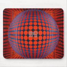 Moderne Abstracte Geometrische Zwarte Rode Blauwe