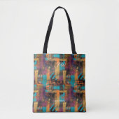 Moderne Abstracte gepersonaliseerde Canvas tas met (Voorkant)