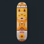 Moderne Abstracte gepersonaliseerde naam op basis  Persoonlijk Skateboard<br><div class="desc">Het moderne Abstracte Skateboard van de Aangepaste Aangepaste Naam van de Derde Tribaal kenmerkt uw gepersonaliseerde naam in moderne typografie op een abstract oranje en bruin tribaal patroon. Personaliseer door de tekst in het verstrekte tekstvakje uit te geven. Geef een aangepast geschenk, een gepersonaliseerd skateboard aan je favoriete skateboarder voor...</div>