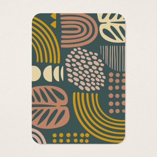 Moderne Abstracte gepersonaliseerde oorbel display Visitekaartje (Achterkant)