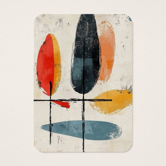 Moderne Abstracte gepersonaliseerde oorbel display Visitekaartje (Achterkant)