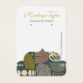 Moderne Abstracte gepersonaliseerde oorbel display Visitekaartje (Voorkant)