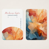 Moderne Abstracte gepersonaliseerde oorbel display Visitekaartje (Voorkant /achterkant)