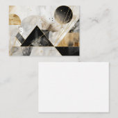 Moderne abstracte geschilderde achtergrond notitiekaartje (Voorkant / Achterkant)
