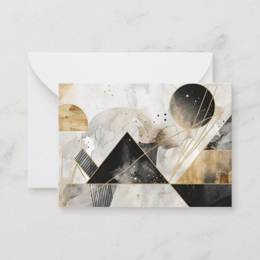 Moderne abstracte geschilderde achtergrond notitiekaartje (Voorkant)