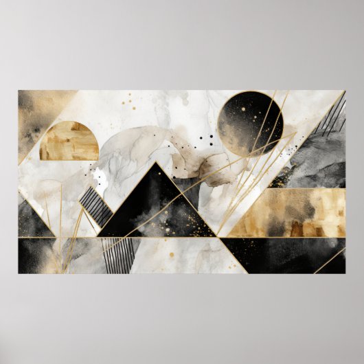 Moderne abstracte geschilderde achtergrond poster (Voorkant)