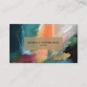 Moderne Abstracte Geschilderde Professional Visitekaartje (Voorkant)