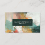 Moderne Abstracte Geschilderde Professional Visitekaartje (Voorkant)