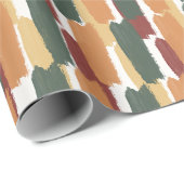 Moderne Abstracte Geschilderde Streep Middellandse Cadeaupapier (Rol Hoek)