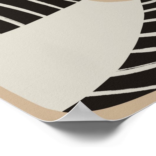 Moderne Abstracte gestreepte gebandeerde slang | S Poster (Hoek)