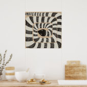 Moderne Abstracte gestreepte gebandeerde slang | S Poster (Keuken)