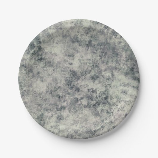 Moderne Abstracte Getextureerde Grijs Lavendel Sal Papieren Bordje (Voorkant)