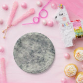 Moderne Abstracte getextureerde grijze lavender Sa Papieren Bordje (Feest)