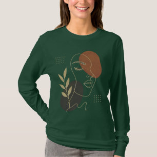 Moderne Abstracte Gezichtlijn Kunst Zweet T-shirt