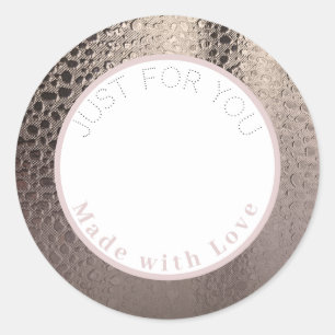Moderne Abstracte Glam Roze Gouden Make-up Labels