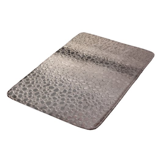 Moderne Abstracte Glam Silver Pink Blush Roos Gold Badmat (Gekanteld)
