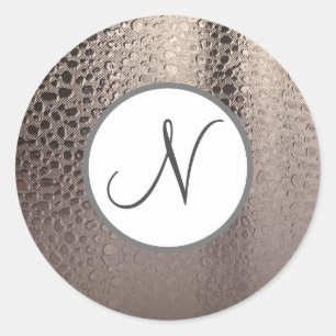 Moderne Abstracte Glam Zilver Roze Blush Roze Goud Ronde Sticker