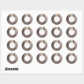 Moderne Abstracte Glam Zilver Roze Blush Roze Goud Ronde Sticker (Vel)