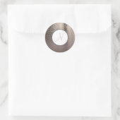 Moderne Abstracte Glam Zilver Roze Blush Roze Goud Ronde Sticker (Tas)