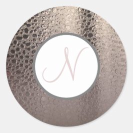 Moderne Abstracte Glam Zilver Roze Blush Roze Goud Ronde Sticker