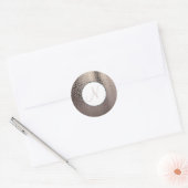 Moderne Abstracte Glam Zilver Roze Blush Roze Goud Ronde Sticker (Envelop)