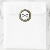 Moderne Abstracte Glamour Gouden Make-up Ogen Ronde Sticker (Tas)