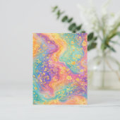 Moderne Abstracte Glitter Bloemrijke Monogram Ontw Briefkaart (Staand voorkant)