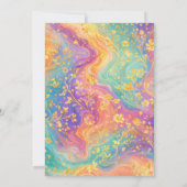 Moderne Abstracte Glitter Bloemrijke Monogram Ontw Kaart (Achterkant)
