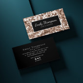 Moderne Abstracte Glitter Pattern Hair Make-up Art Visitekaartje