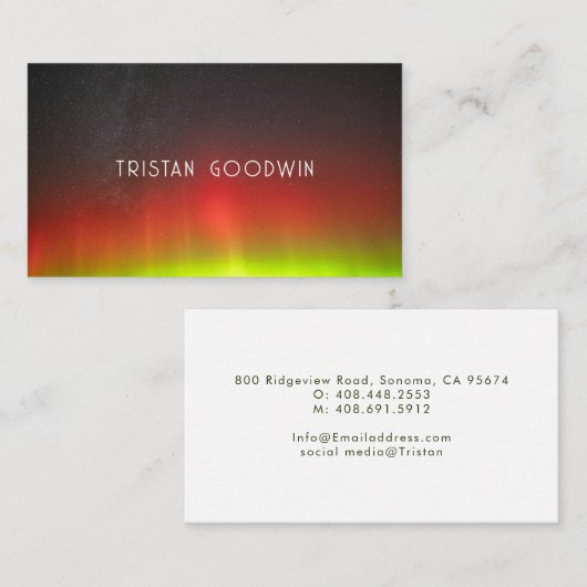 Moderne Abstracte gloed minimalistisch Visitekaartje (Voorkant / Achterkant)