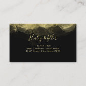 Moderne Abstracte Gold Ink Loyalty Kaart Visitekaartje (Achterkant)