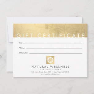 Moderne Abstracte Gold Wellness Cadeaubon