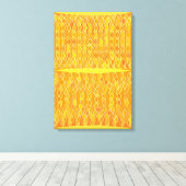 Moderne Abstracte "Golden Rain" - Geel Canvas Afdruk (Insitu (Houten vloer))