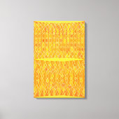 Moderne Abstracte "Golden Rain" - Geel Canvas Afdruk (Voorkant)