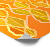 Moderne Abstracte "Golden Rain" - Geel Poster (Hoek)