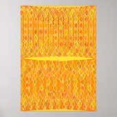 Moderne Abstracte "Golden Rain" - Geel Poster (Voorkant)