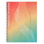 Moderne Abstracte Golf Design | Gradiënt Notitieboek (Voorkant)