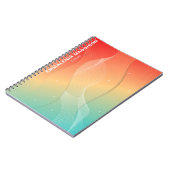 Moderne Abstracte Golf Ontwerp | Gradiënt Notitieboek (Linkerzijde)