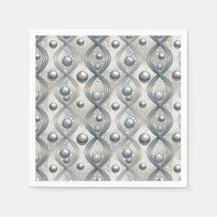 Moderne Abstracte Golfbollen Futuristisch Patroon Servet