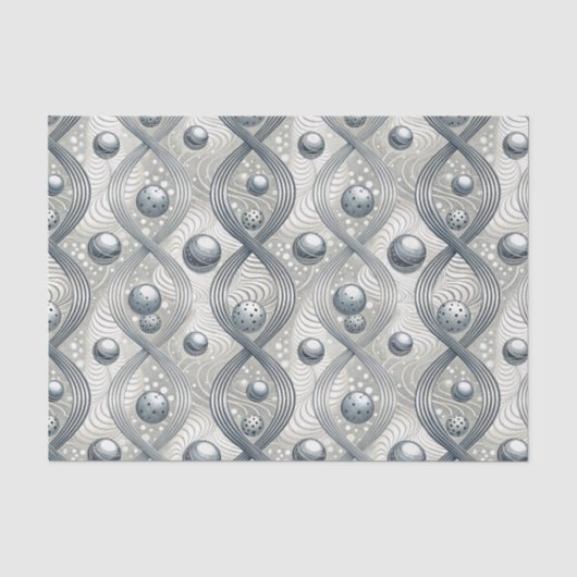 Moderne Abstracte Golfbollen Futuristisch Patroon Tissuepapier (Voorkant)