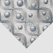 Moderne Abstracte Golfbollen Futuristisch Patroon Tissuepapier (Detail)